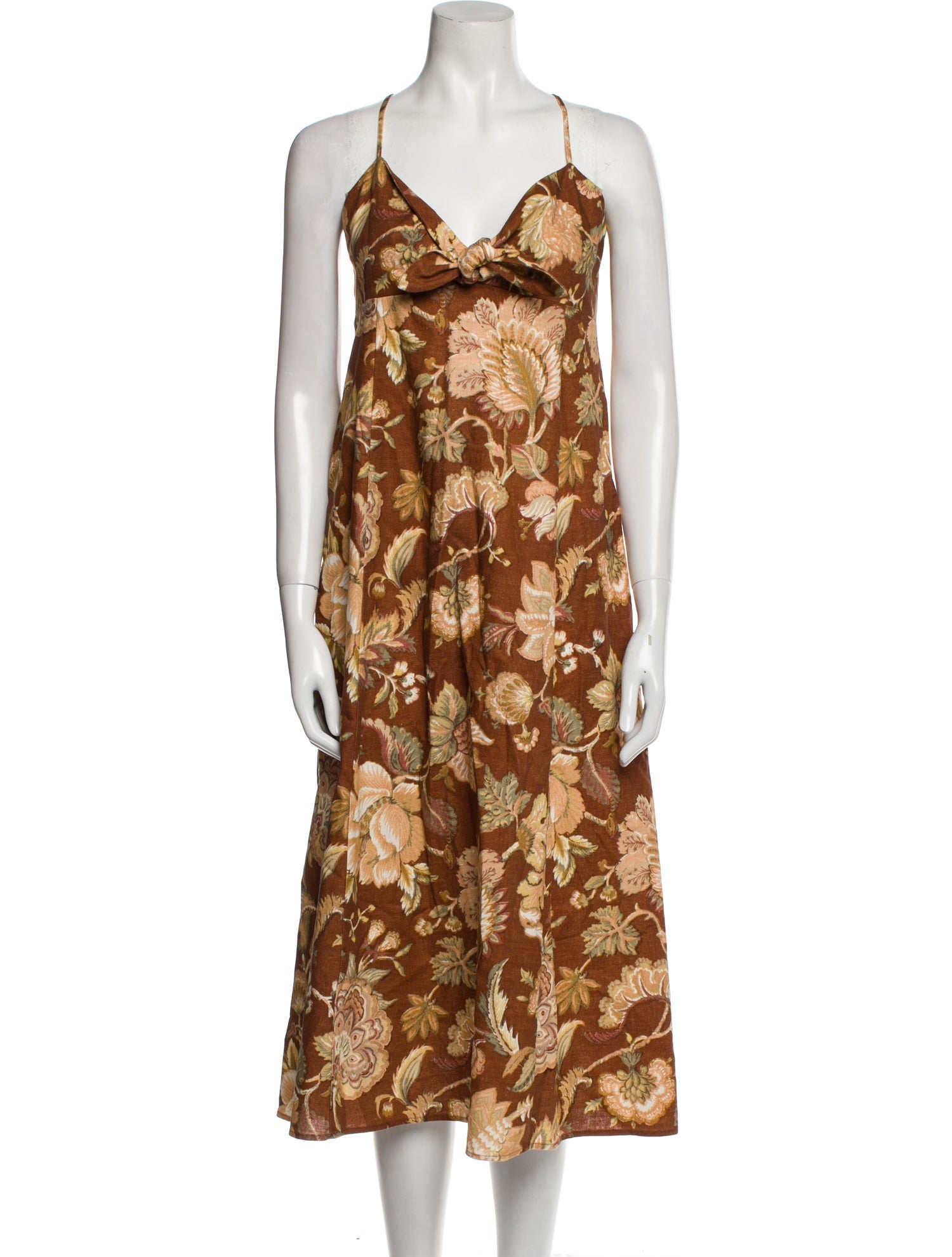 Sézane Linen Midi Length Dress